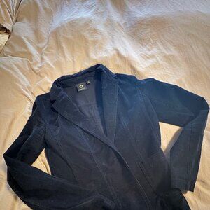 BLACK SHORT FITTED CORDUROY JACKET